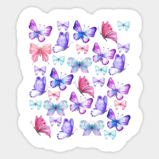 Light Coloured Butterfly Pattern Sticker